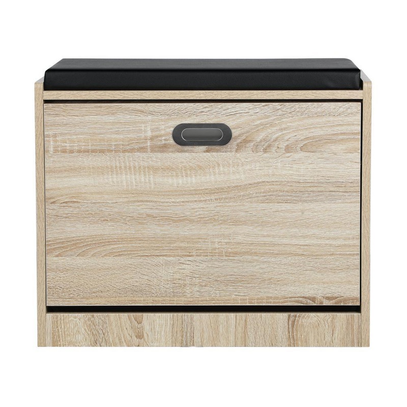 Shoe Storage Bench with PU Seat 0.6M Wooden