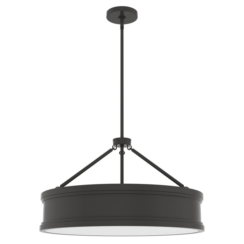 Six Light Pendant from the Capshaw Collection in Noble Bronze Finish by Hunter