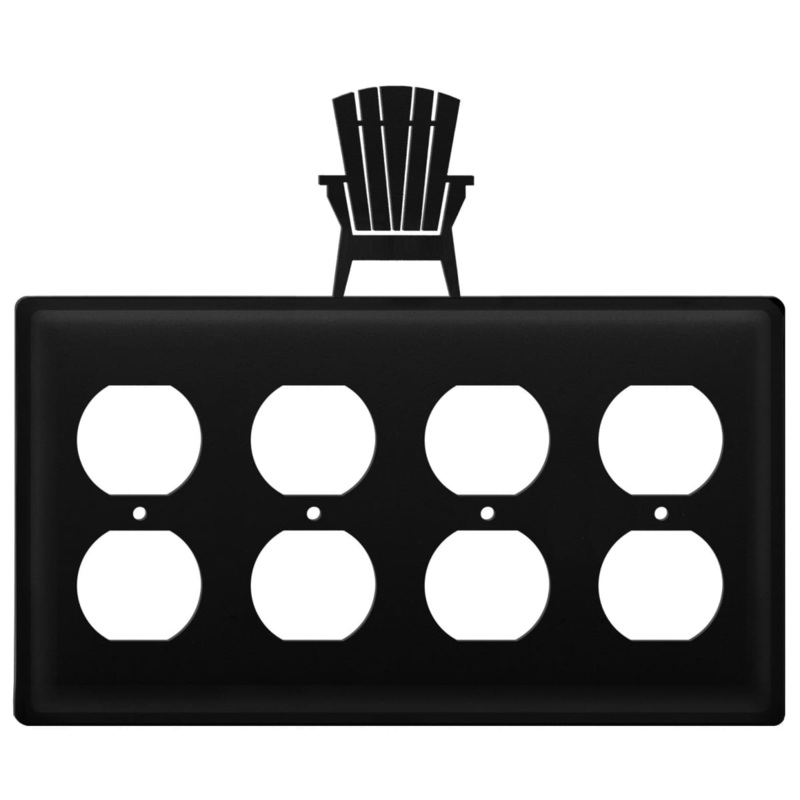 Village Wrought Iron EOOOO-119 Quad Adirondack Quad Outlet Cover CUSTOM Product