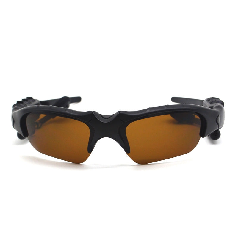 Brown Bluetooth Sunglasses with Wireless Earbuds for Music and Calls