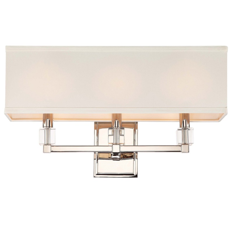 Crystorama 8883-PN Dixon Three Light Bathroom Vanity Polished Nickel