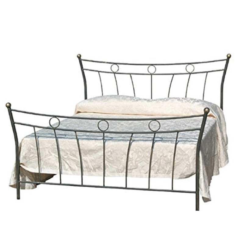 Europrimo Letto Matrimoniale in Ferro Battuto Classico Stile Italiano Ramato Anticato Arco