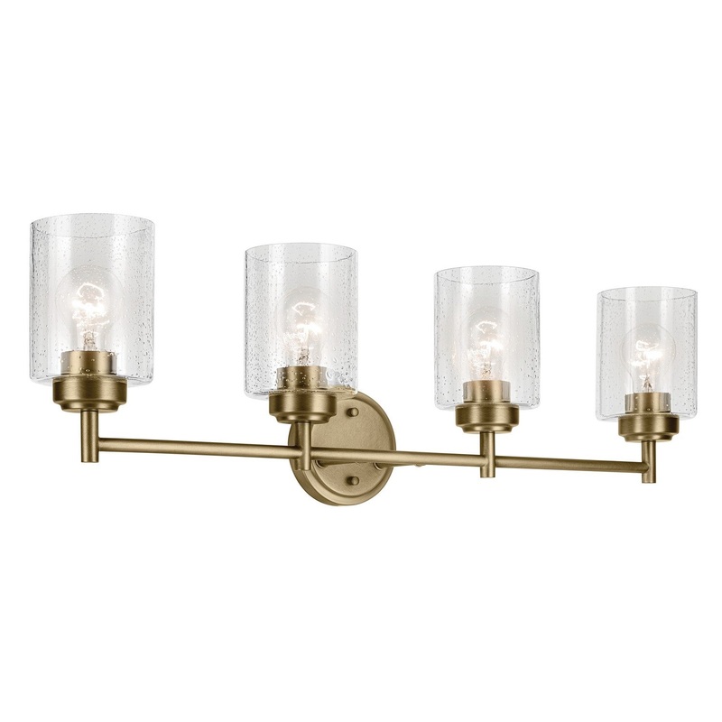 Kichler 45887NBR Four Light Bath, Natural Brass