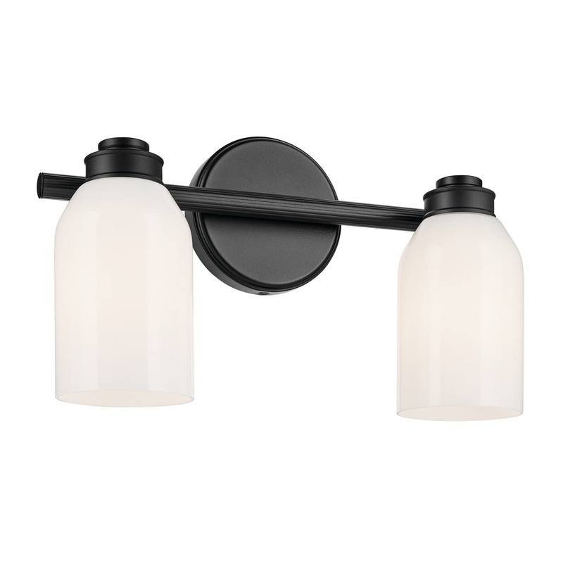 Kichler 55201BK Two Light Bath, Black
