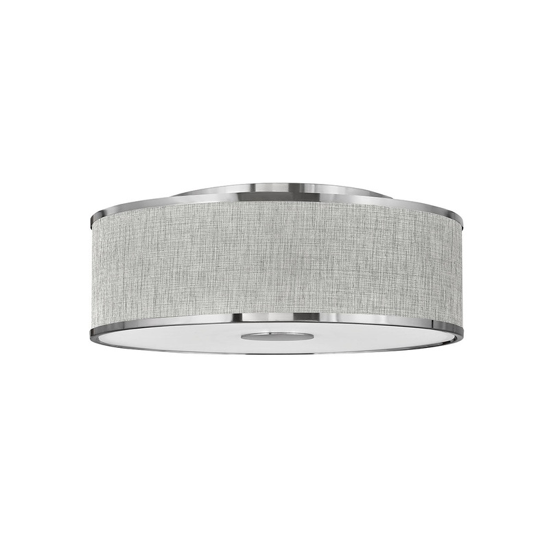 LED Foyer Pendant from the Halo Heathered Gray Collection in Brushed Nickel Finish by Hinkley