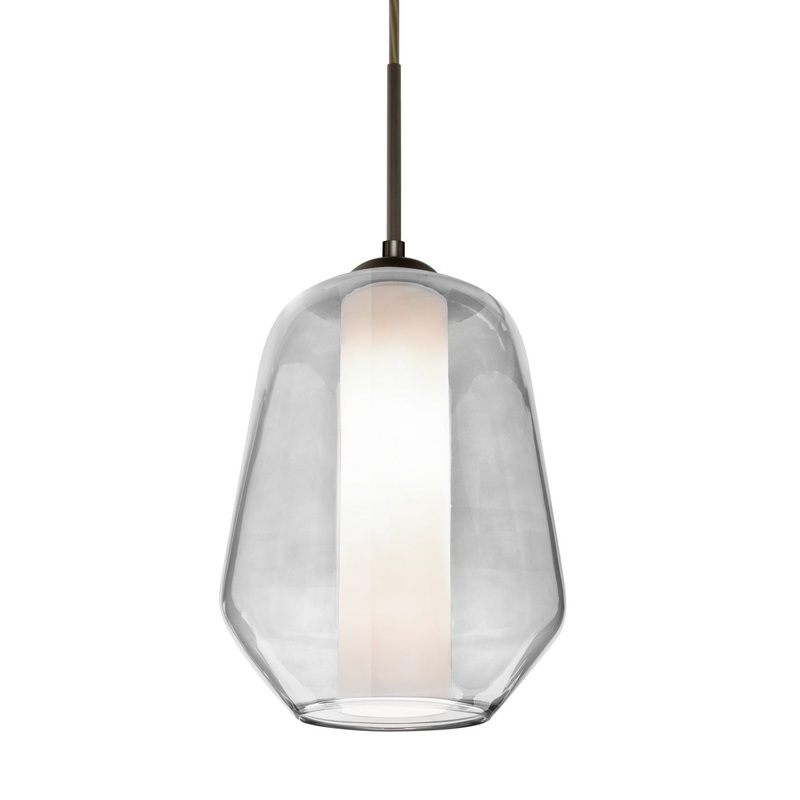 LED Pendant from the Link Collection in Bronze Finish by Besa
