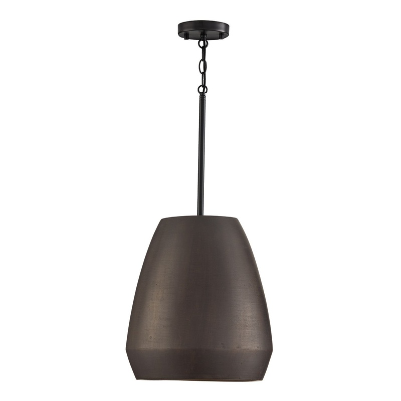 One Light Pendant from the Della Collection in Terracotta Umber Finish by Capital Lighting