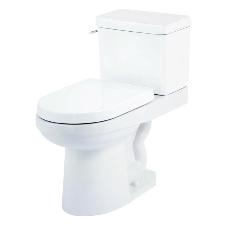 Toilet Wicker 2 Pieces ErgoHeight White Elongated ADA 29-7/8 Inch 1.28 Gallons Per Flush 12 Inch