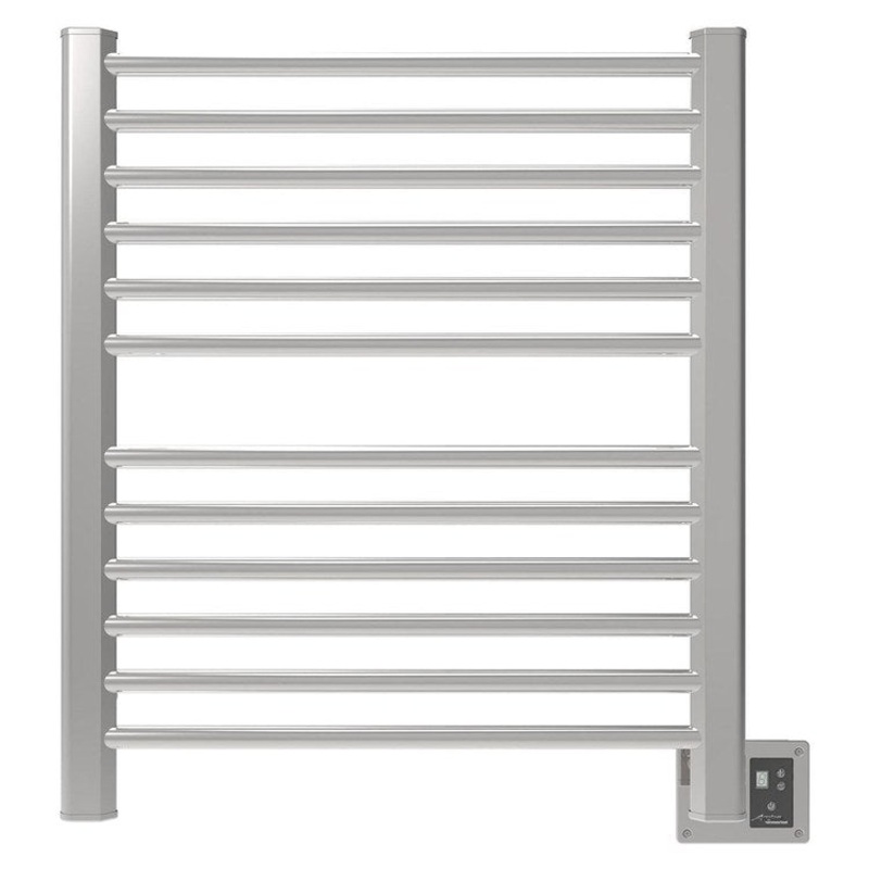 Towel Warmer Sirio 16 Bar Hardwire 751 BTU 21 x 42 Inch Polished Stainless 304 Stainless Steel