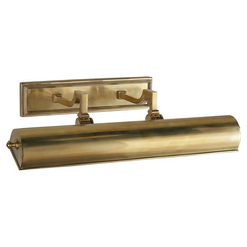 Two Light Picture Light from the Dean Picture Light Collection in Natural Brass Finish by Visual Comfort Signature