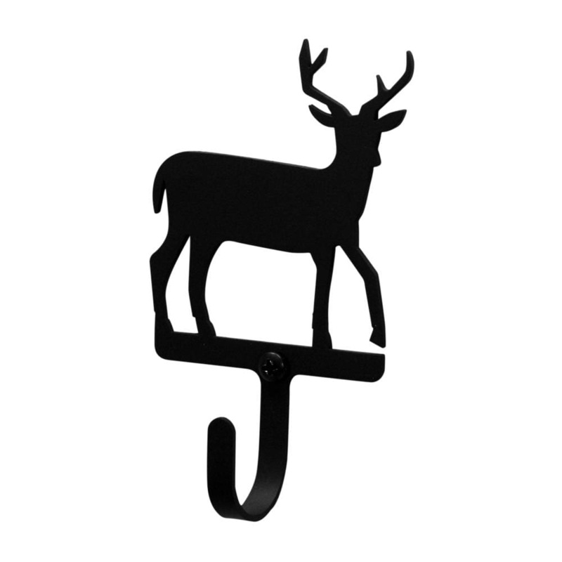Village Wrought Iron WH-3-XS Deer Wall Hook Extra Small