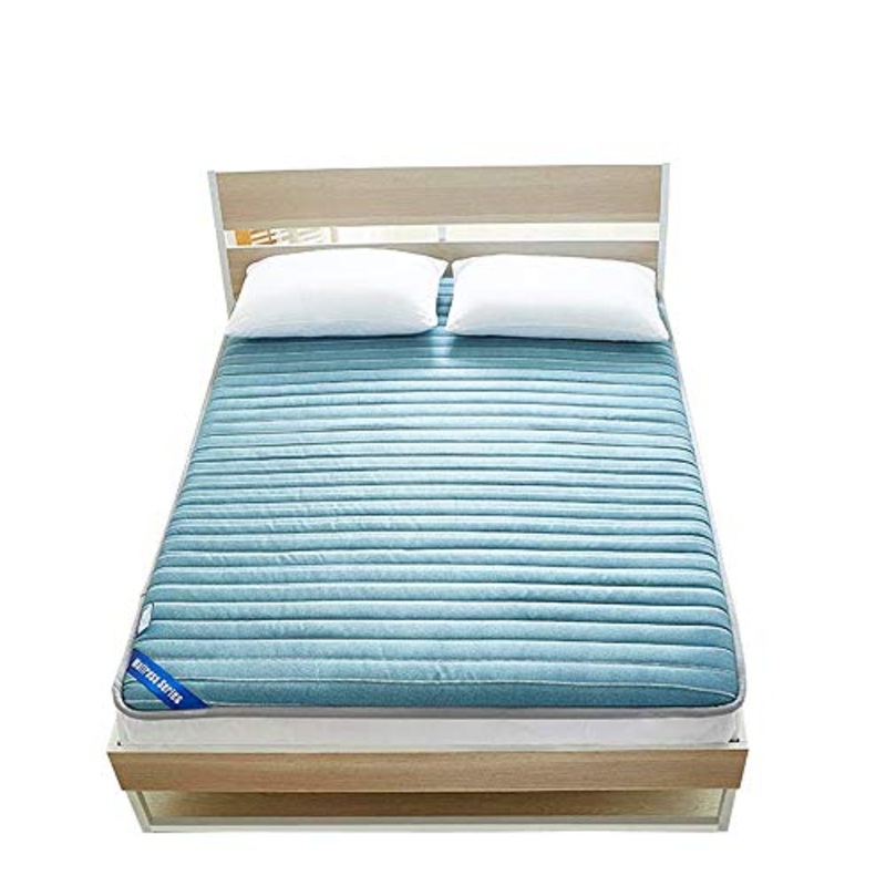 Yamyannie-Home Bedroom Letto Roll E Negozio di Materassi Giudizi Letto/Tappetino (Colore : Blu, Dimensione : 90x200cm)