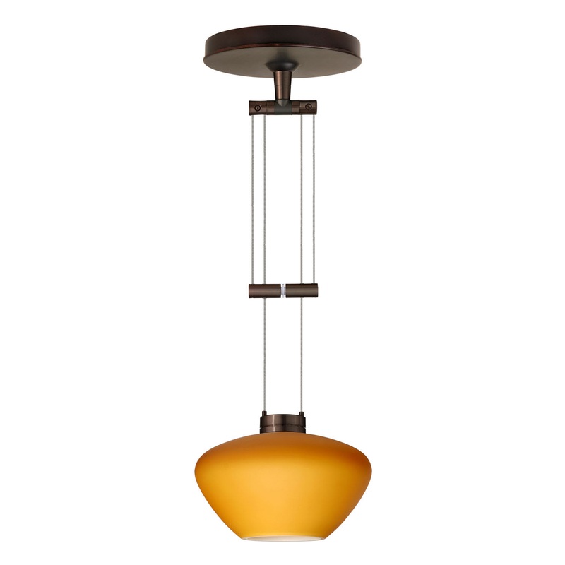 Besa 1XA-541080-BR Peri One Light Pendant Bronze
