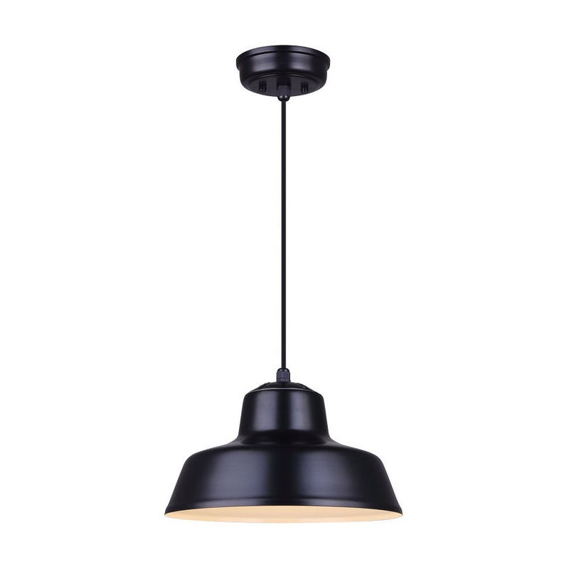 Canarm IPL1095A01BK Levi One Light Pendant Matte Black