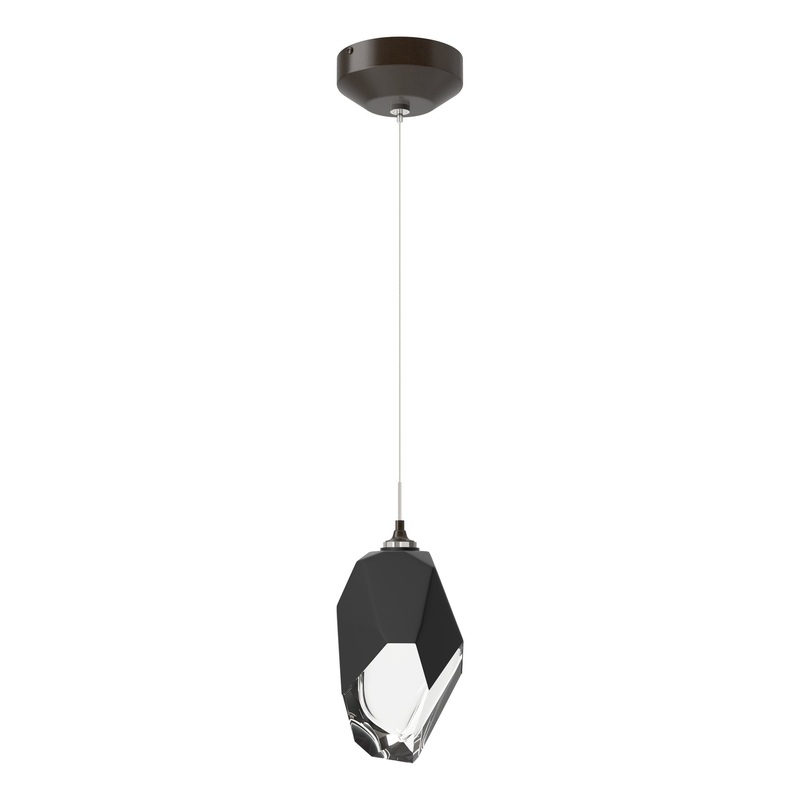 Chrysalis 1-Light Large Pendant Oil Rubbed Bronze Black Crystal (BP)