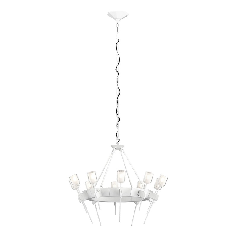 Echo 10-Light Circular Chandelier White