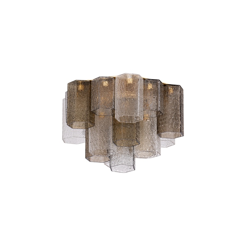 Helsinki 4-Light Semi Flush Mount Vintage Gold Leaf