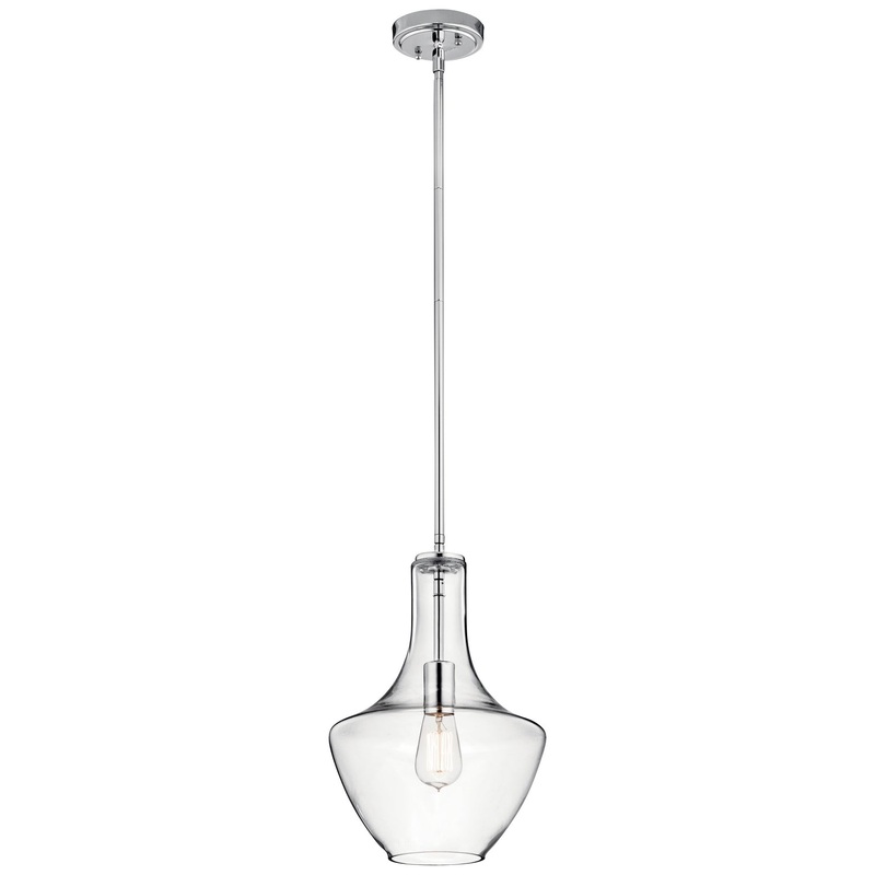 Kichler 42141CHCLR One Light Pendant, Chrome