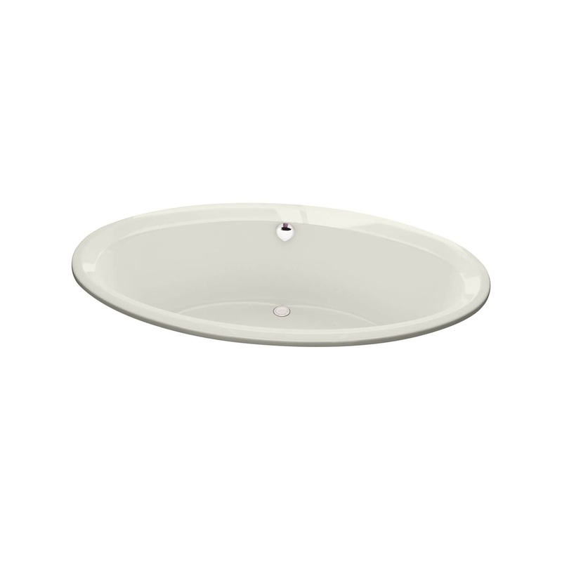 MAAX 100028-003-007-000 Tympani 72 x 42 Acrylic Drop-in Center Drain Whirlpool Bathtub in Biscuit