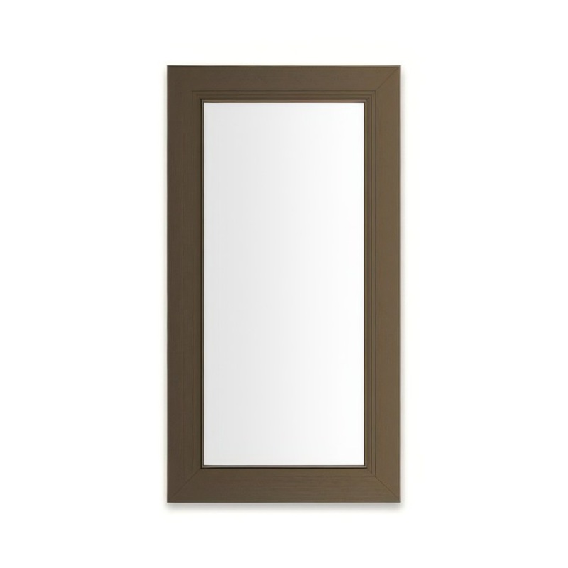 Medicine Cabinet Main Line 16 x 40 Inch 1 Doors Framed Mirror Brushed Bronze Flat Top Merion Frame Slow Close Hinges Sliding Magnification Mirror Magnetic Strip Interior Lighting USB Charging ports Electrical Outlets Phone Holder 4 Inch