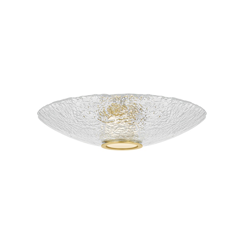 New Haven 1-Light LED Flush Mount Aged Brass