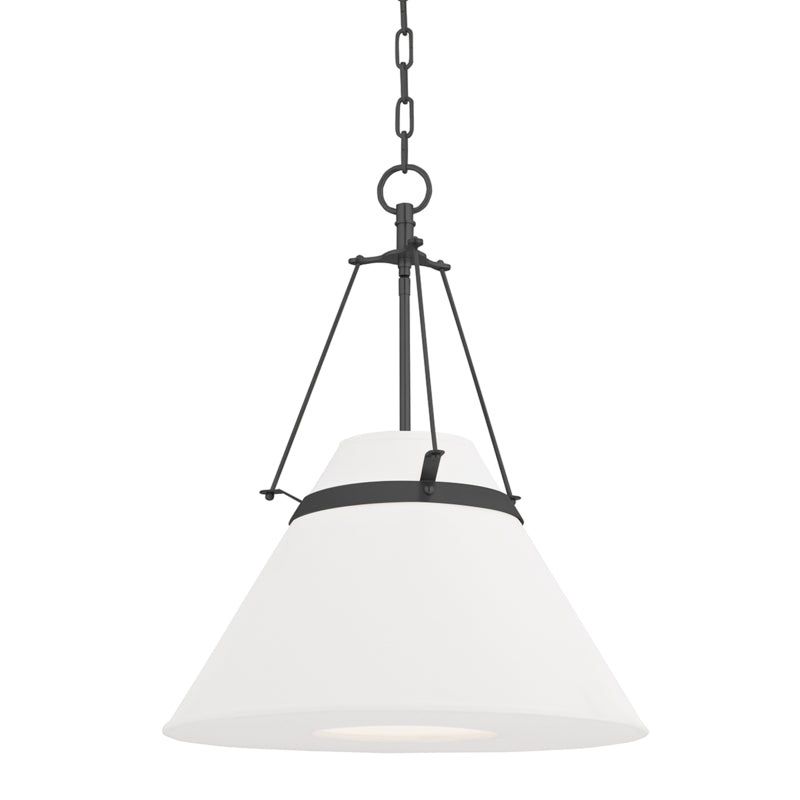 One Light Pendant from the Clemens Collection in Old Bronze Finish by Hudson Valley