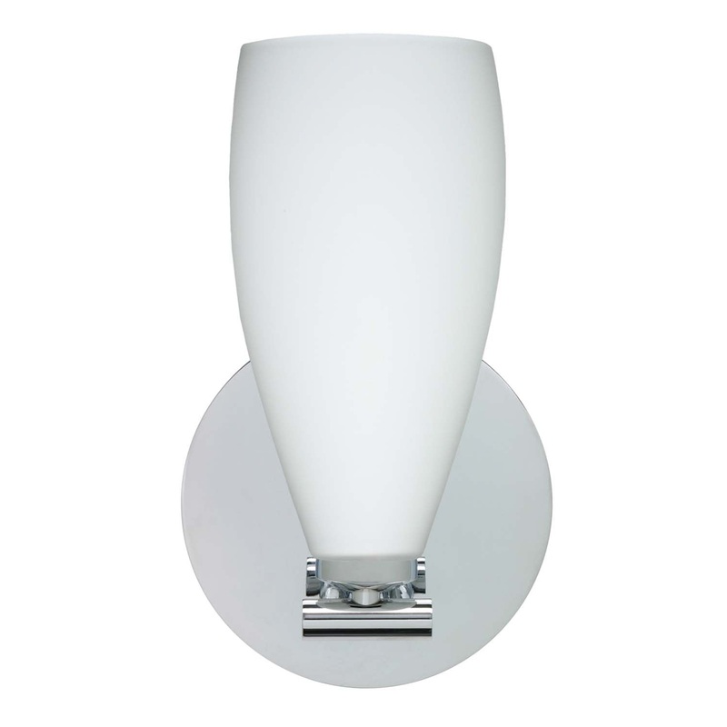 One Light Wall Sconce from the Karli Collection in Polished Nickel Finish by Besa