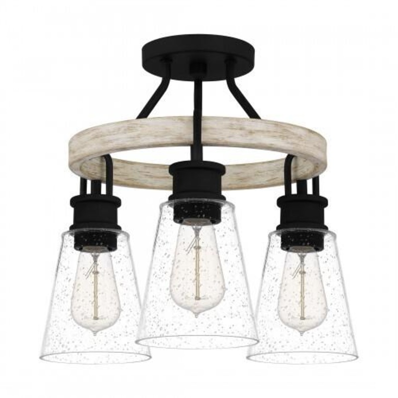 Quoizel KGB1718EK Kingsbridge Semi flush 3 lights earth black Semi-Flush Mount