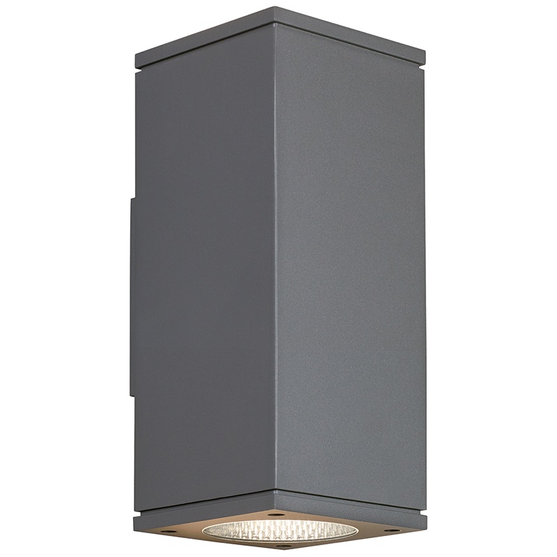 Tegel 12 Outdoor Wall Up & Downlight Charcoal 4000K / 36-Degree Beam (Up) / 36-Degree Beam (Down) None