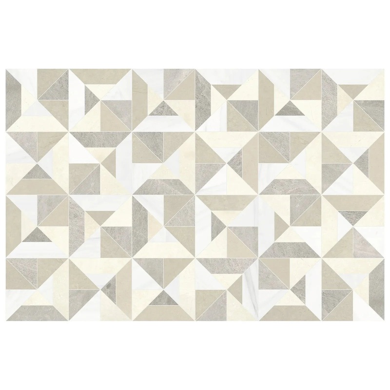 Utopio Tria Dune Honed Natural Stone Waterjet Mosaic