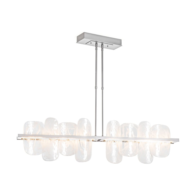 Vitre Large Linear LED Pendant Vintage Platinum