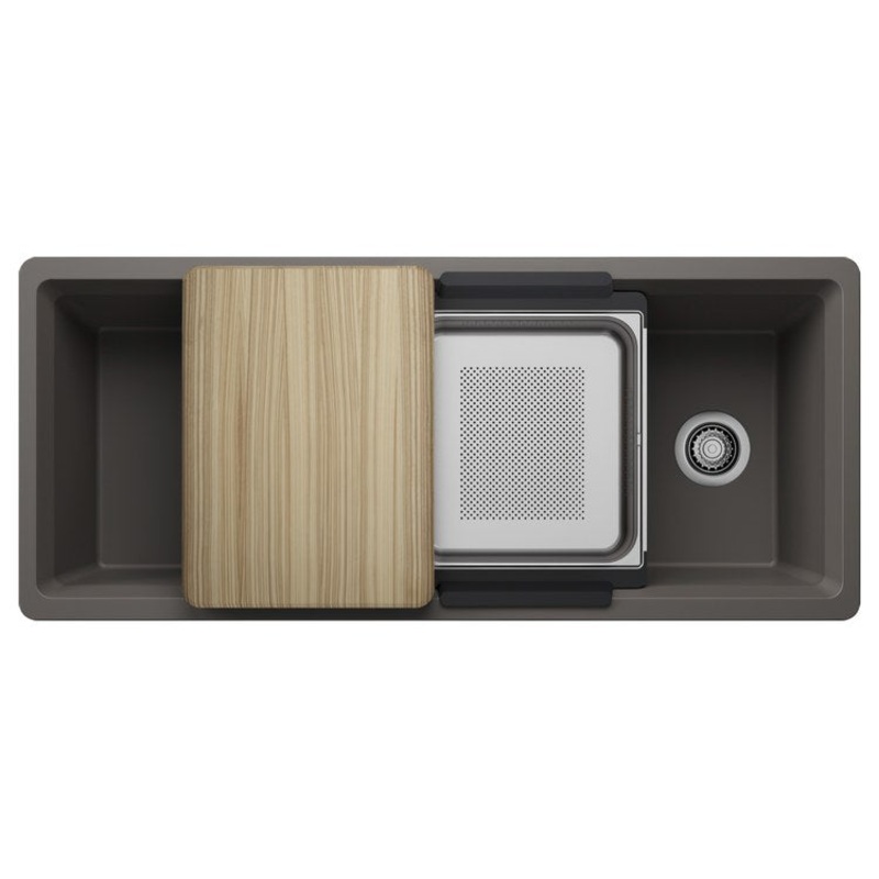 Workstation Inteos 45 Inch Volcano Gray Silgranit