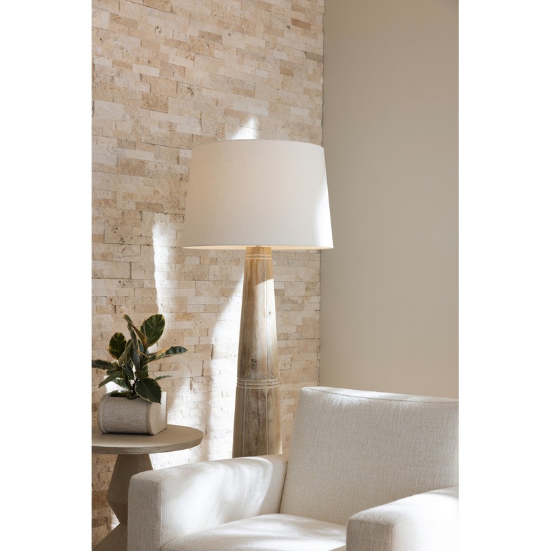 Arteriors PFI08-SH052 Elmhurst One Light Floor Lamp Whitewashed/Polished Nickel/Off-White/Off-White