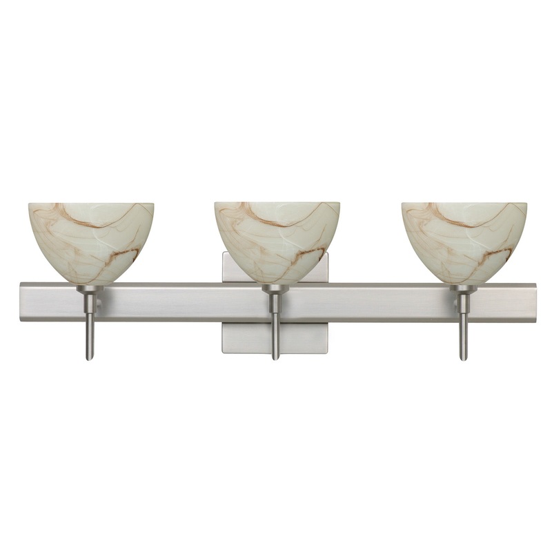 Besa 3SW-467983-SN-SQ Brella Three Light Wall Sconce Satin Nickel