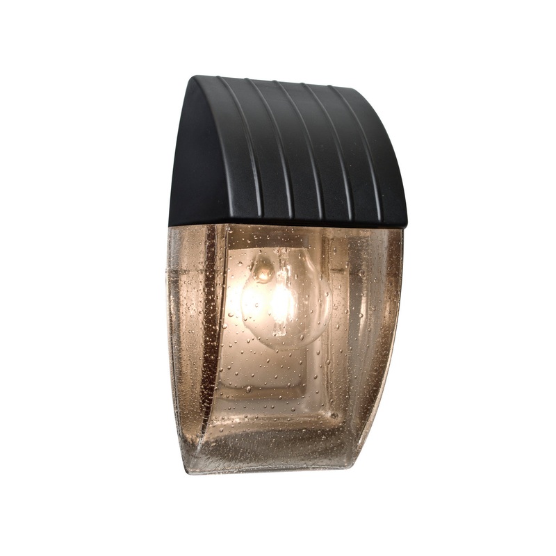 Besa AQUACP-SM-BK Costaluz Aqua One Light Outdoor Wall Sconce Black