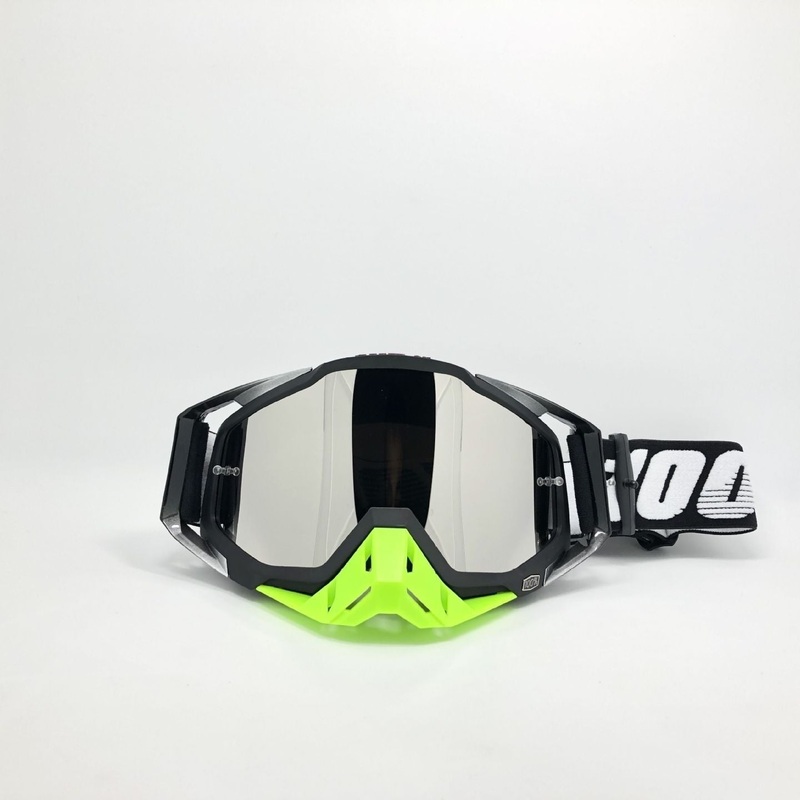 Black Frame With Mercury Flakes Motocross Goggles – Durable Off-Road Motorcycle Riding Eye Protection with Lens