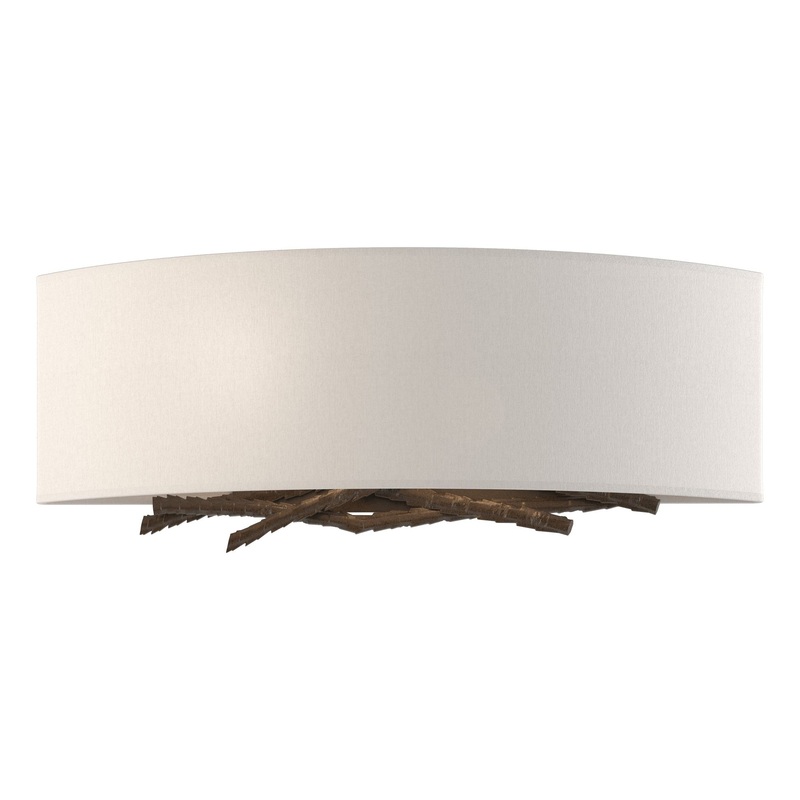Brindille Sconce Bronze Flax Shade (SE)