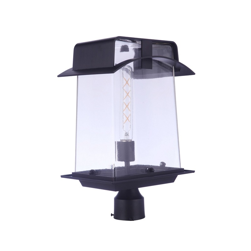 Craftmade ZA6025-ABZ Smithy One Light Outdoor Post Mount Aged Bronze Brushed