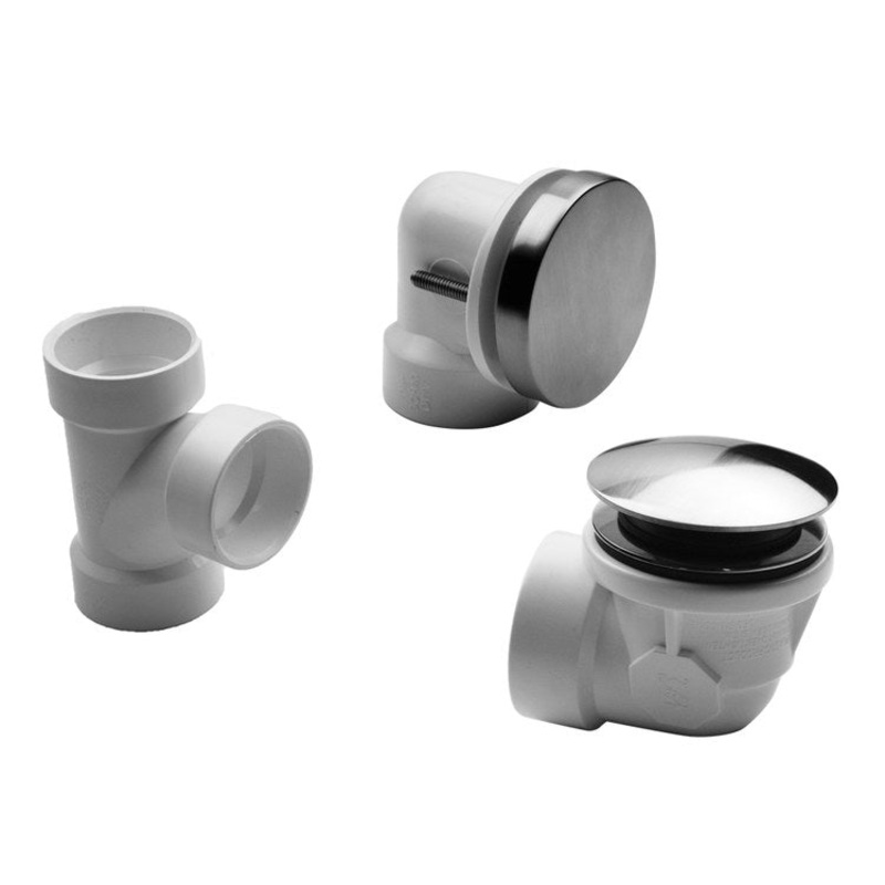 Drain Kit Matte Black Brass Includes Toe Control Strainer with Round No Hole Faceplate Half Kit 2-1/16 Inch