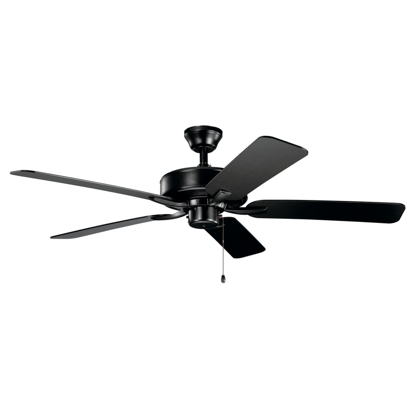 Kichler 330018SBK 52″ Ceiling Fan, Satin Black