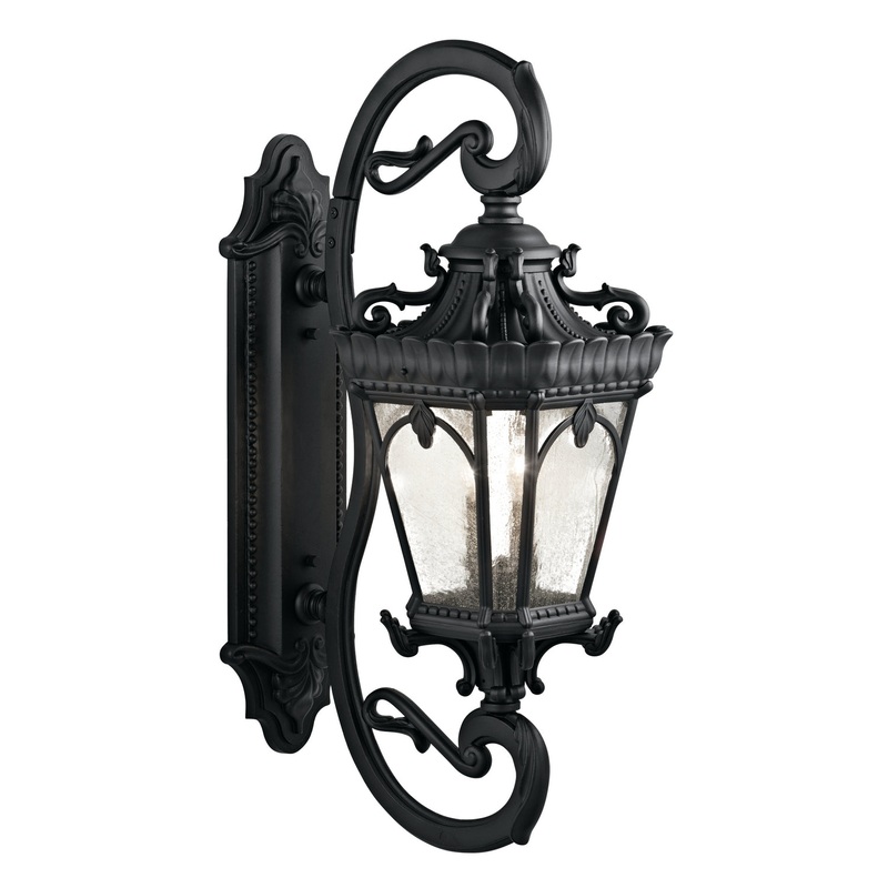 Kichler 9359BKT Four Light Outdoor Wall Mount, Textured Black