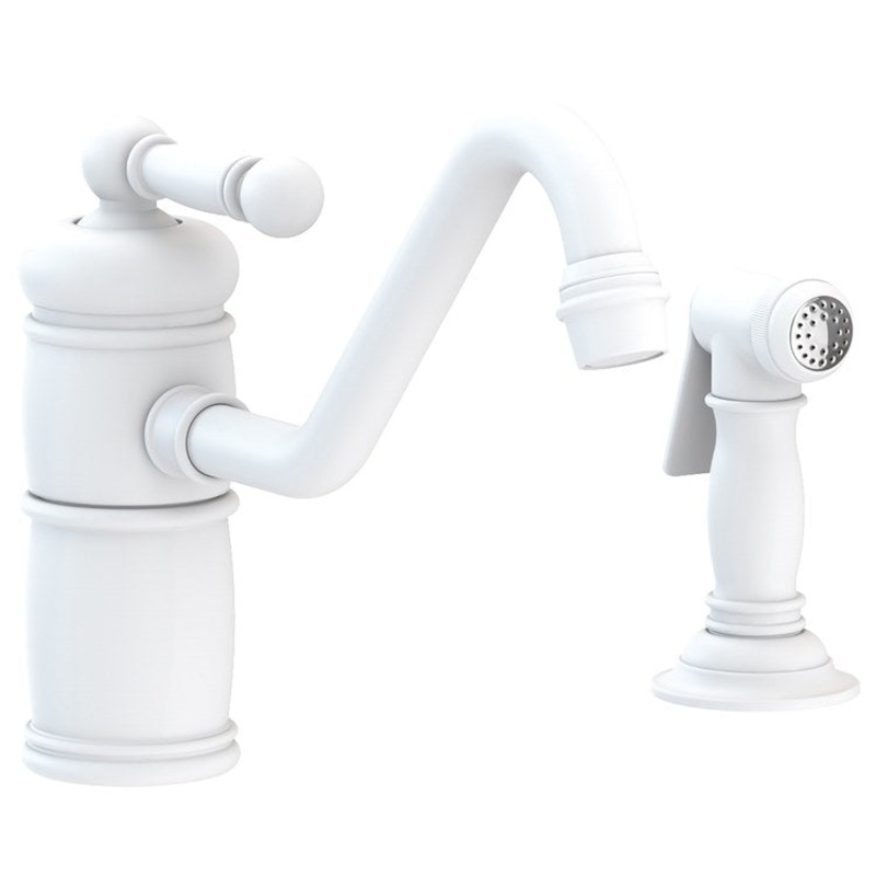 Kitchen Faucet Nadya 1 Lever ADA Matte White Pull Out Sidespray Spout Height 5-11/16 Inch Spout Reach 9-11/16 Inch 1.8 Gallons per Minute