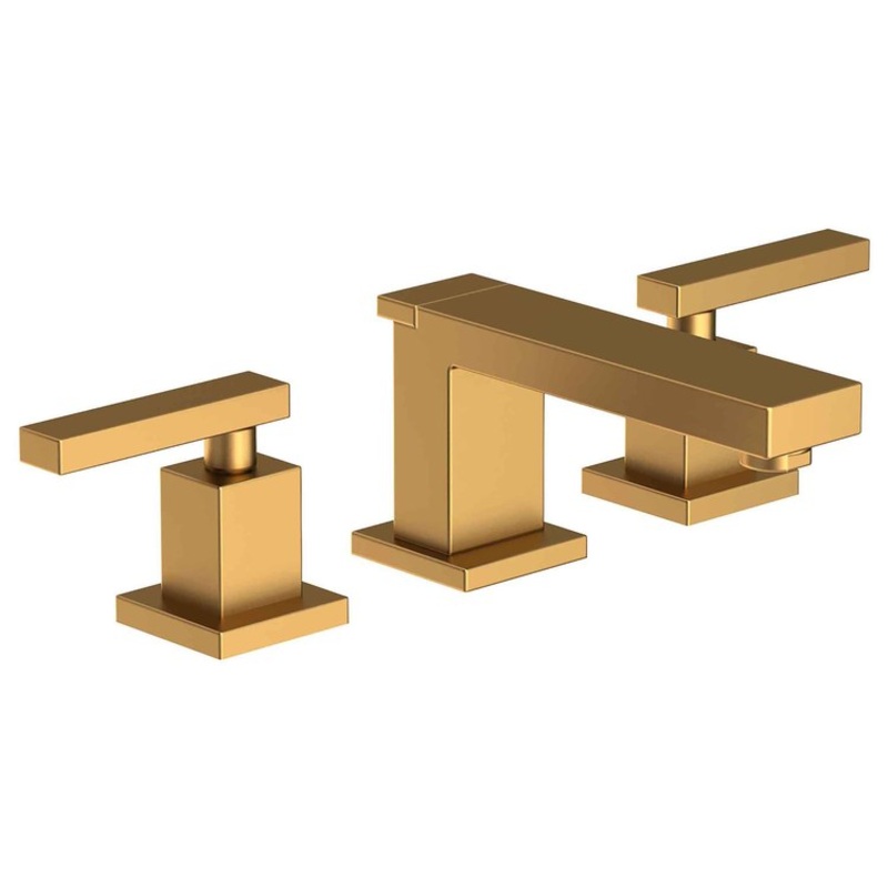 Lavatory Faucet Skylar Widespread 8 to 20 Inch Spread 2 Lever ADA WaterSense Satin Bronze PVD 1.2 Gallons per Minute Pop-Up 3 Hole