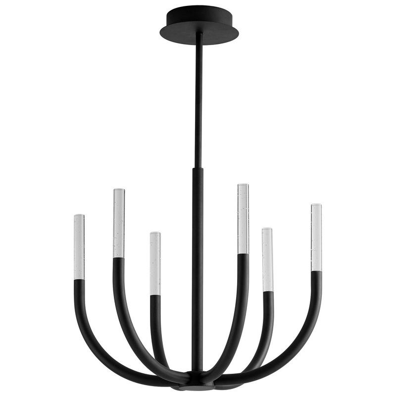 LED Ceiling Mount from the Prestoi Collection in Black Finish by Oxygen