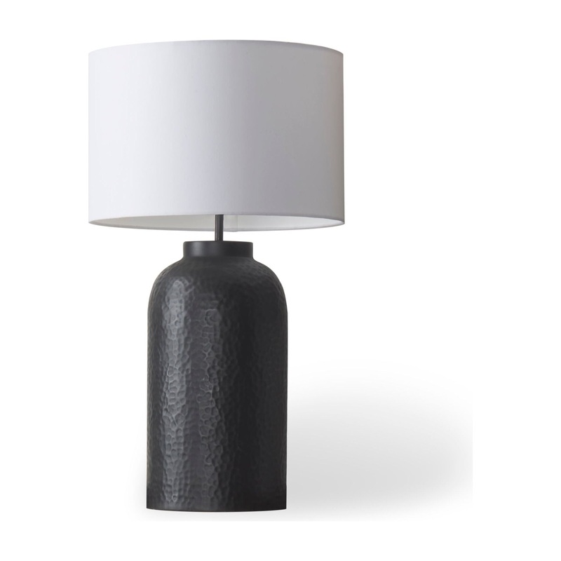 Leo Table Lamp Black Base | White Shade