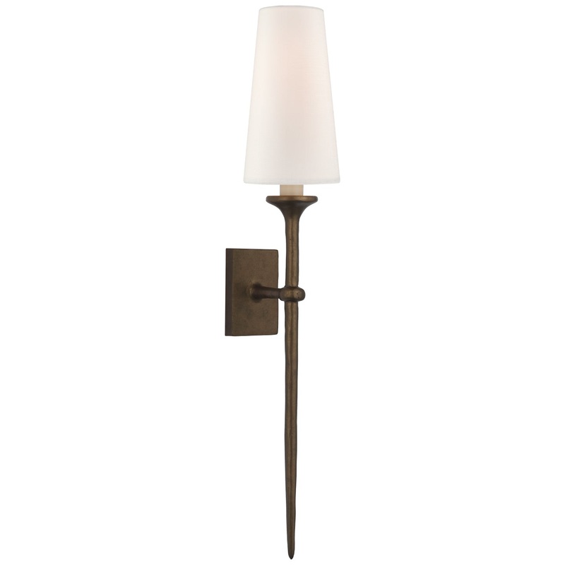 One Light Wall Sconce from the Iberia Collection in Antique Bronze Leaf Finish by Visual Comfort Signature