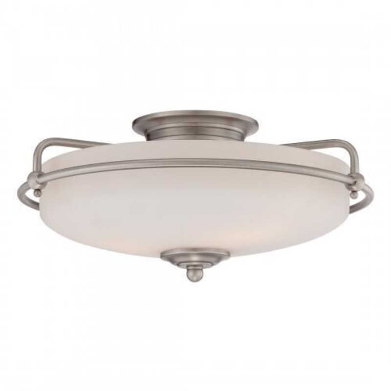 Quoizel GF1617AN Griffin Flush mount antq nikl 17″d Flush Mount