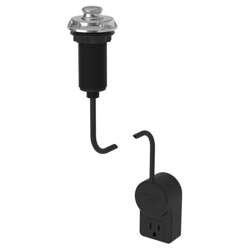 Air Activation Switch Gavin Disposer with Power Adapter Polished Chrome Brass