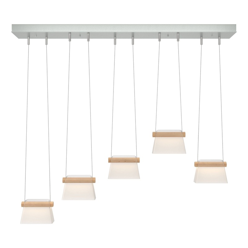 More Cowbell LED Pendant Vintage Platinum Clear Glass with Frosted Diffuser (YE)