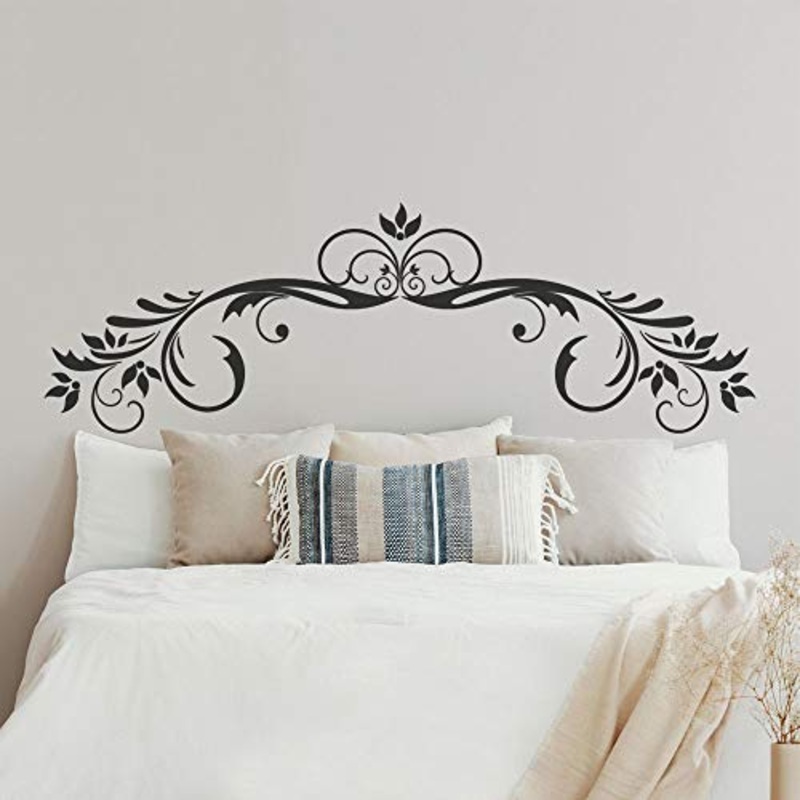 T-MK370 – Adesivi per testiera del letto, 45 x 140 cm, colore: Nero
